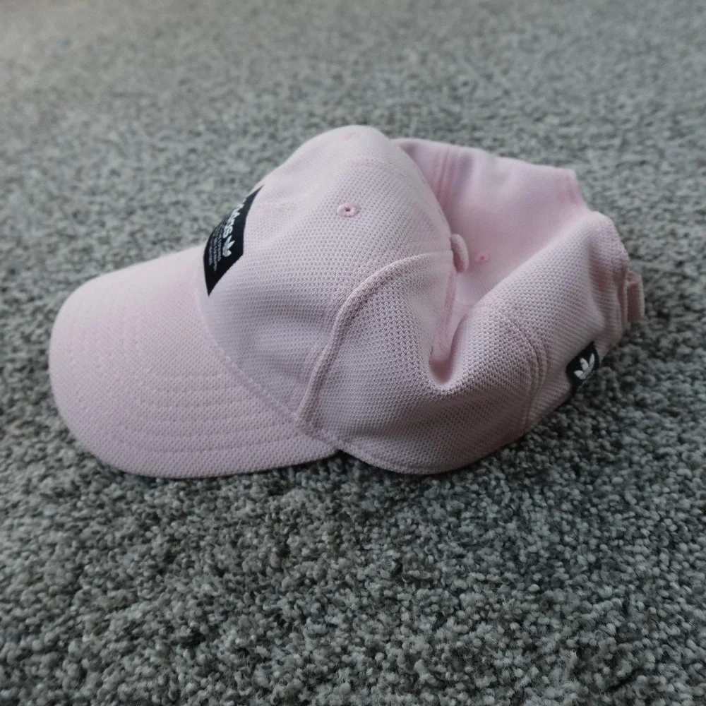 Adidas Hat Cap Mens One Size Pink Adjustable Strap Back Trefoil Patch Casual Gym